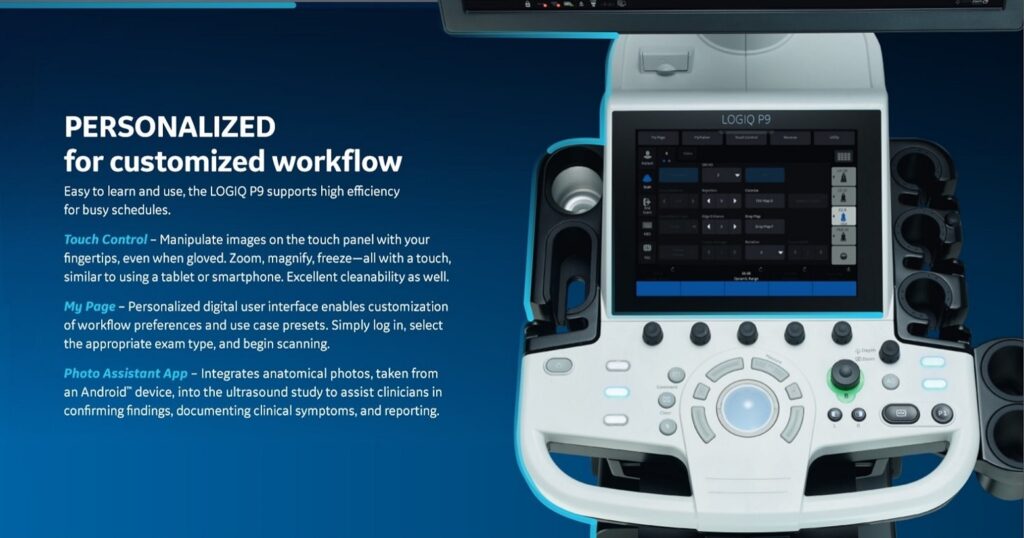 GE Logiq P9 Budget Console Ultrasound System Sono Solutions